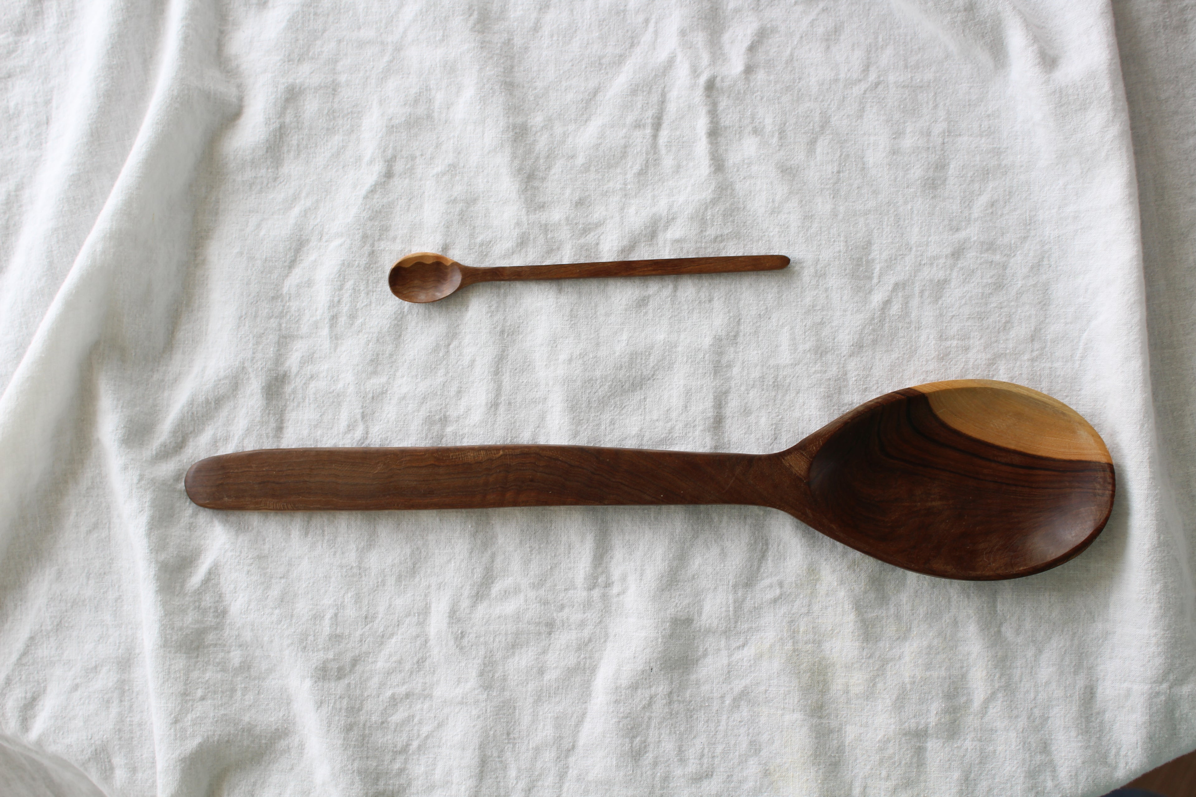 Large Hand-Carved Soup Spoon